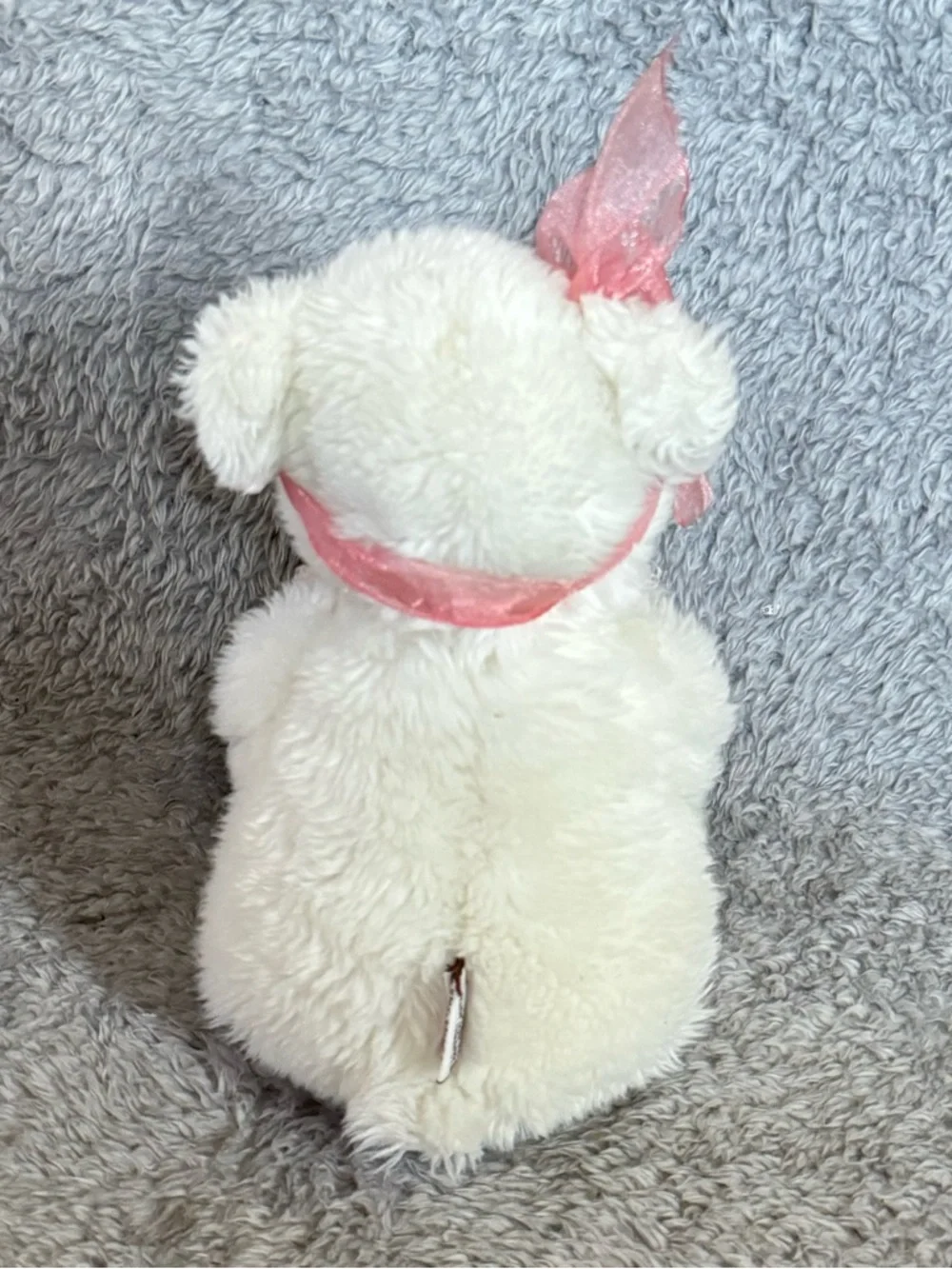 GUND Momma’s Love White Bear Plush w/ Baby Teddy Pink Bow Stuffed Animal Toy